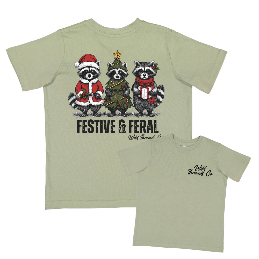 Festive and Feral Kid's Tee Pre-Order