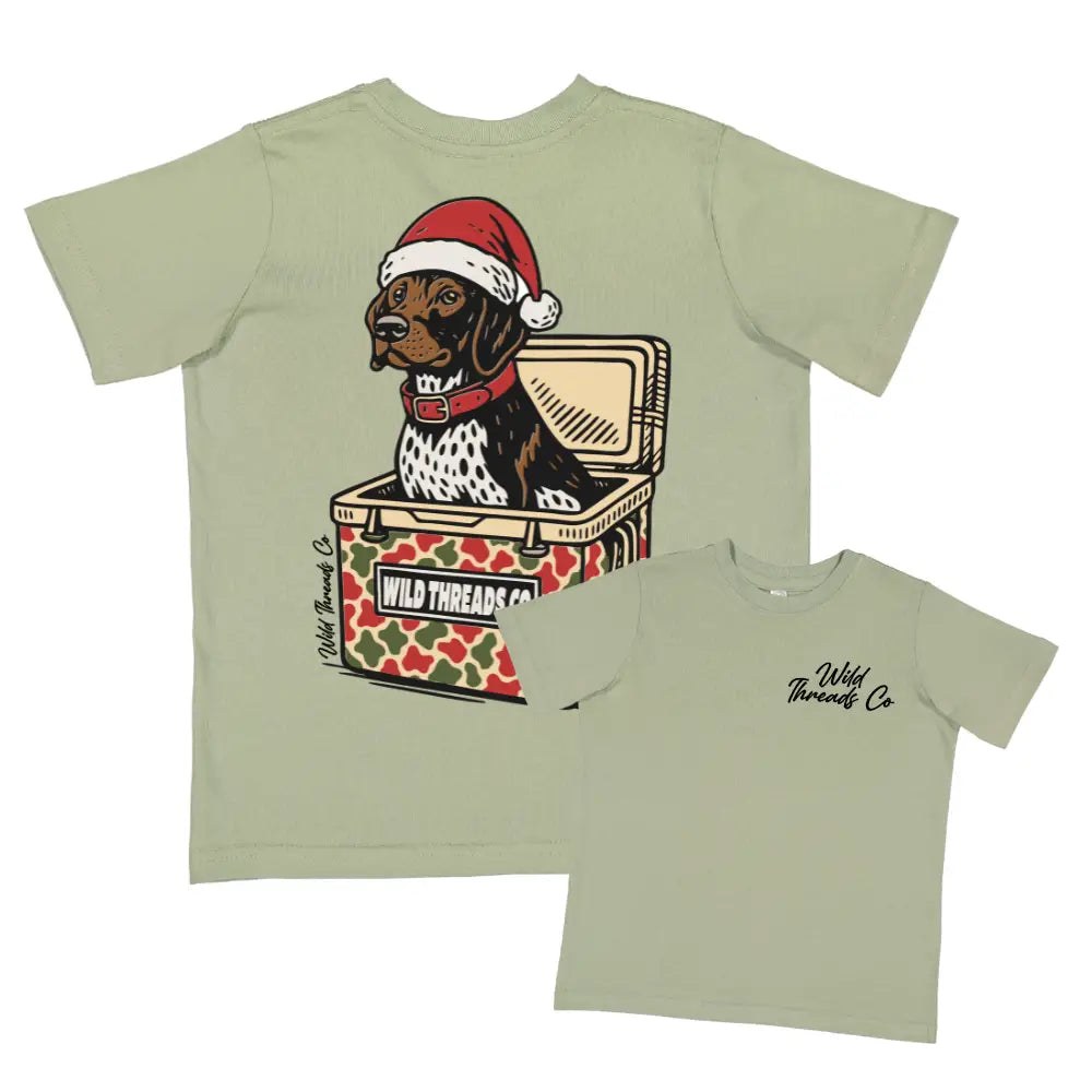 Hunting Dog Cooler Christmas Kid's Tee Pre-Order